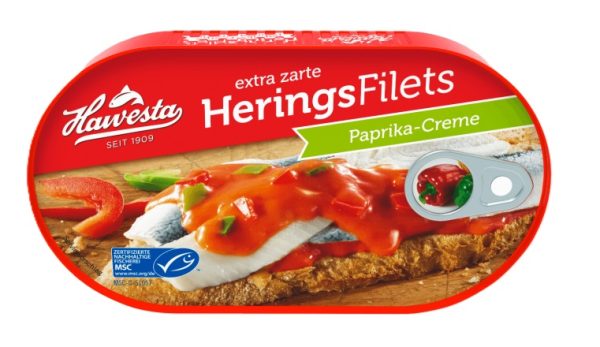 HAWESTA HERRING FILLETS IN PAPRIKA CREME  10 / 200 G.