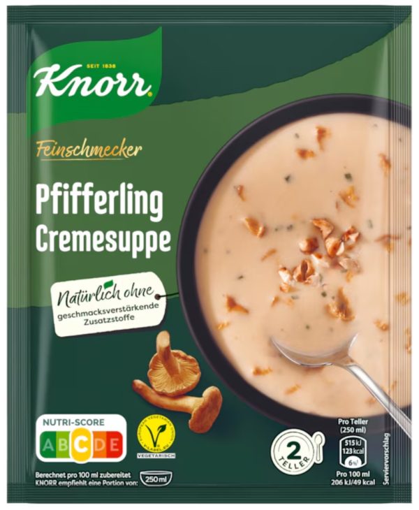 KNORR F.S. PFIFFERLINGCREME SUPPE MIT FRUEHLINGSKRAEUTERN 18 PCS.