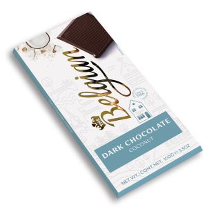 BELGIAN BAR DARK COCONUT CHOCOLATE  25 / 100 G.