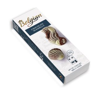 BELGIAN MILK CHOCOLATE  SEASHELLS  10 / 65 G.