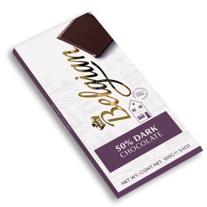 BELGIAN BAR 50% DARK CHOCOLATE  25 / 100 G.