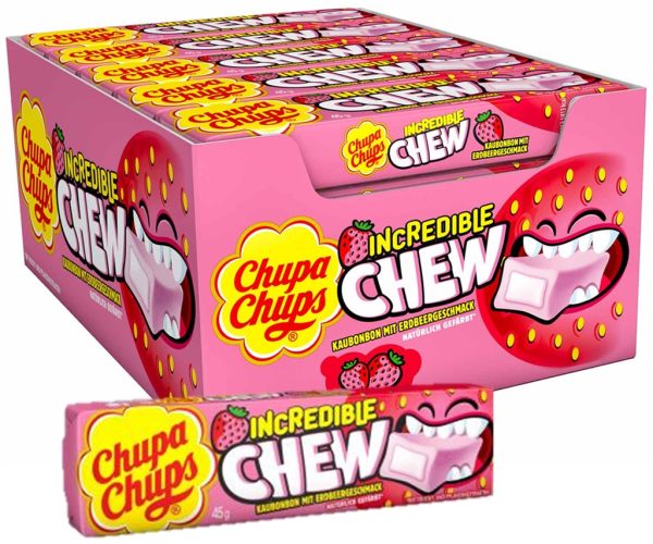 CHUPA CHUPS INCREDIBLE CHEW ERDBEERE  20 / 45g