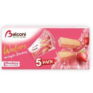 BALCONI WAFERS DARK CHOCOLATE 5 PACK  20 / 225 G.