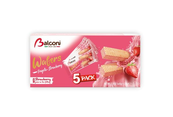 BALCONI WAFERS DARK CHOCOLATE 5 PACK  20 / 225 G.