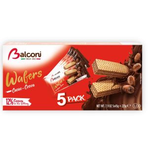 BALCONI WAFERS HAZELNUT 5 PACK  20 / 225 G.