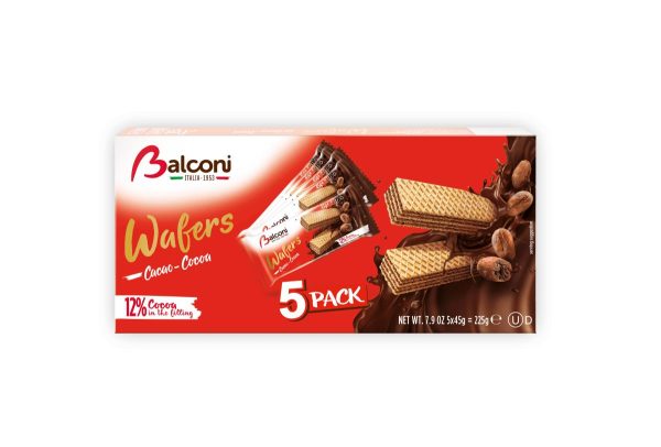 BALCONI WAFERS HAZELNUT 5 PACK  20 / 225 G.