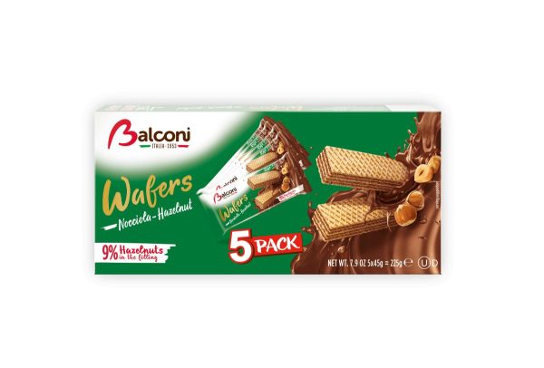 BALCONI WAFERS LEMON 5 PACK  20 / 225 G.