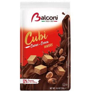 BALCONI CUBI WAFERS CHOCOLATE  BAG  10 / 250 G.