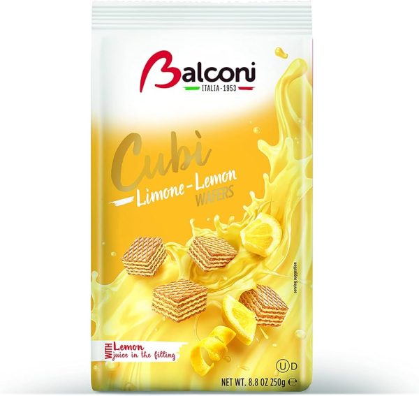 BALCONI CUBI WAFERS LEMON  BAG  10 / 250 G.