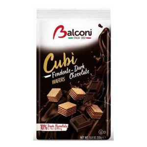 BALCONI CUBI WAFERS DARK CHOCOLATE  BAG  10 / 250 G.