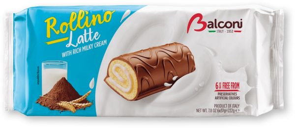 BALCONI ROLLINO LATTE  6 PCS  20 / 222 G.