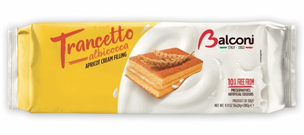 BALCONI TRANCETTO APRICOT FILLING 10 PCS  15 / 280 G.