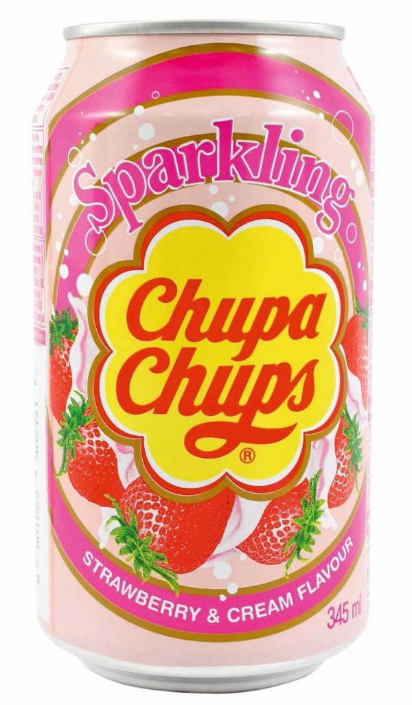 CHUPA CHUPS STRAWBERRY CREAM  24 / 0.345 L.  - CAN
