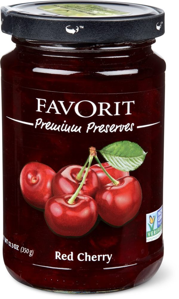 FAVORIT PREMIUM PRESERVES RED CHERRY  6 / 12.3 oz.