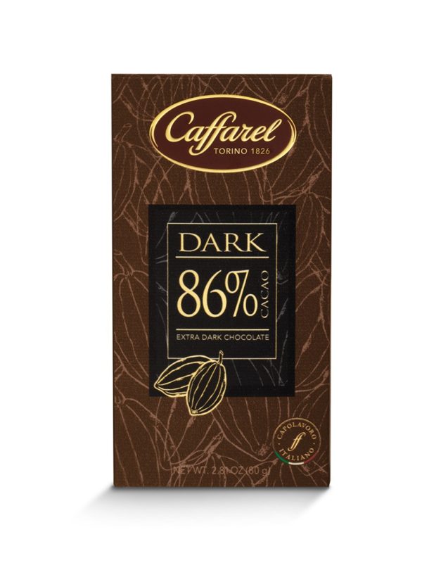 CAFFAREL 86% DARK CHOCOLATE BAR  16 / 80 G.