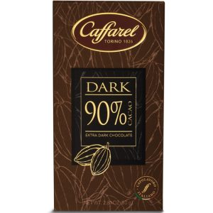 CAFFAREL 90% DARK CHOCOLATE BAR  16 / 80 G.