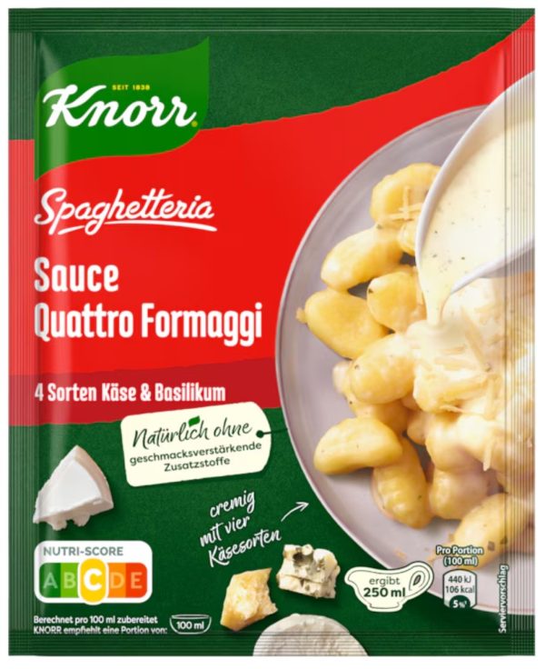 KNORR SPAGHETTERIA SAUCE FORMAGGI QUATTRO 20 PCS