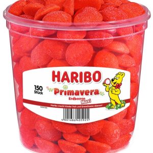 HARIBO PRIMAVERA ERDBEEREN  MAXI 150 PCS TUB 6 / 1050 G.