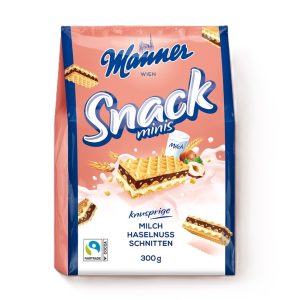 MANNER SNACK MINIS MILCH-HASELNUSS  10 / 300 G.