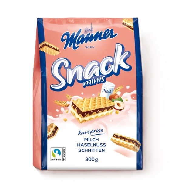 MANNER SNACK MINIS MILCH-HASELNUSS  10 / 300 G.