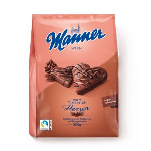 MANNER RUM TRUFFEL WAFER HEARTS WAFERS  10 / 300 G.