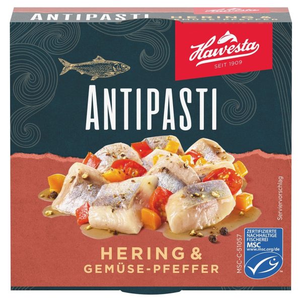 HAWESTA ANTIPASTI HERING & GEMUESE - PFEFFER 9 / 150 G.