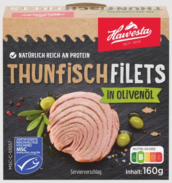 HAWESTA THUNFISCH FILETS IN OLIVENOEL 8 / 160 G.