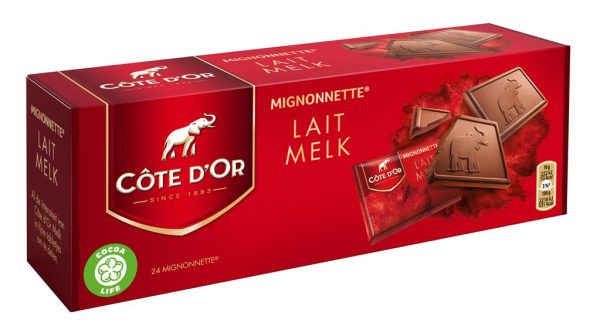 COTE D'OR MIGNONNETTE MILK CHOCOLATE BARS  12 / 240 G.
