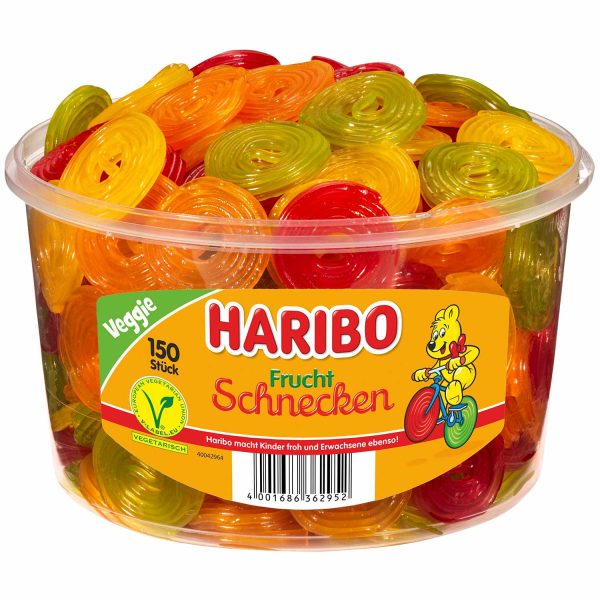 HARIBO FRUCHT SCHNECKEN 150 PCS TUB 6 / 1200 G.