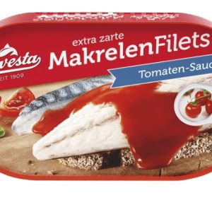 HAWESTA MAKRELENFILETS IN TOMATEN-SAUCE 10 / 200 G.