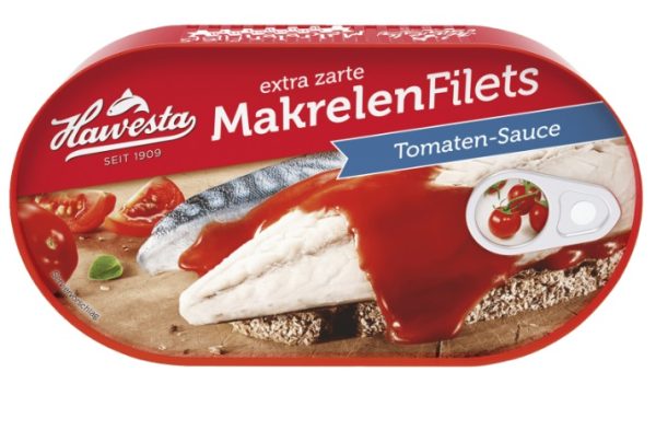 HAWESTA MAKRELENFILETS IN TOMATEN-SAUCE 10 / 200 G.