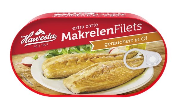 HAWESTA SMOKED MAKRELENFILETS IN OIL 10 / 190 G.
