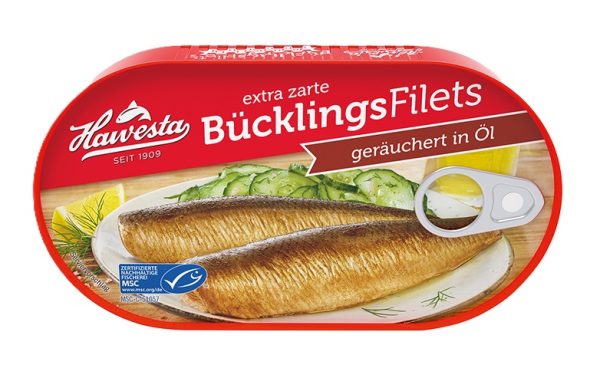 HAWESTA BUECKLINGSFILETS SMOKED IN OIL 10 / 190 G.