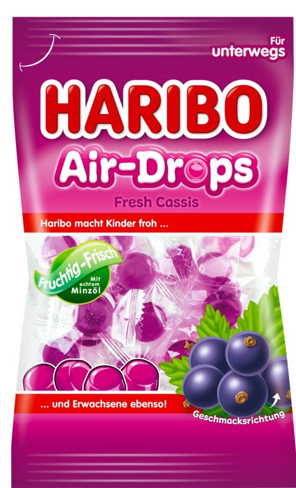HARIBO AIR DROPS FRESH CASSIS 12 / 100 G.