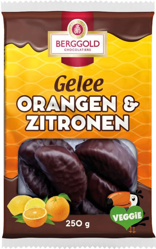BERGGOLD GELEE ORANGEN & ZITRONEN SCHOKOLIERT 20 / 250g